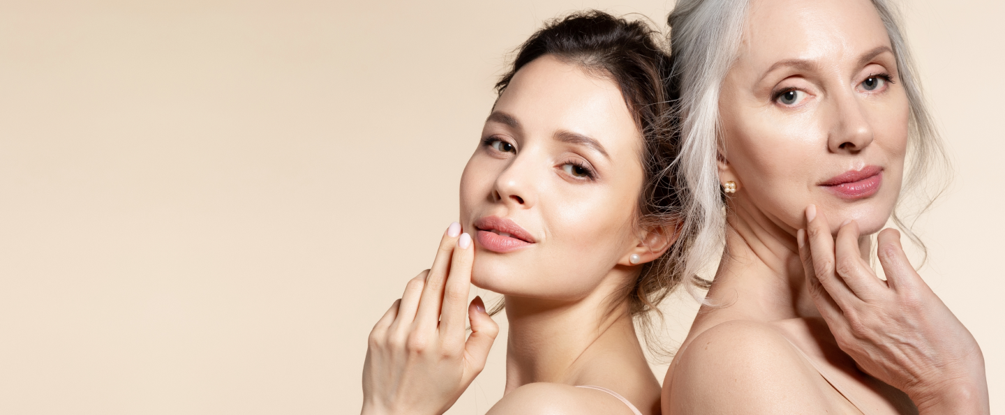 women of different age with revitalized skin